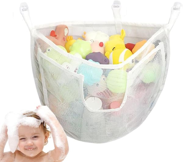 Badelekeoppbevaring, Badelekeorganisator - Kurv med stor kapasitet for baby/barn dusjrom/hjem