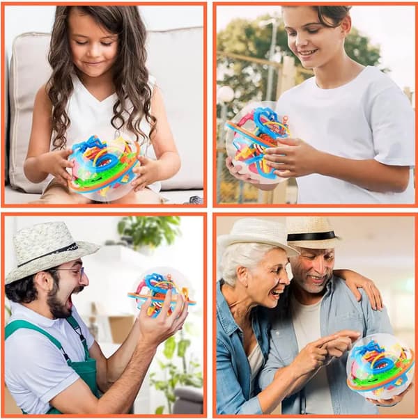 Children's Walking Ball Intelligent Labyrinth Ball 3D Magic Walking Ball Concentration Training Puzzle Breakthrough Toy