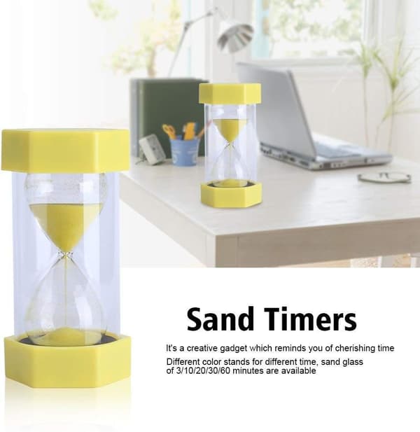 Timeglas (3 minutter gul) 3/10/20/30/60 minutters Timer Ur