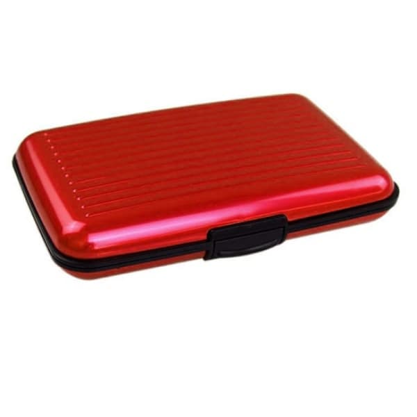 Aluminium Card Holder - RFID Secure Red