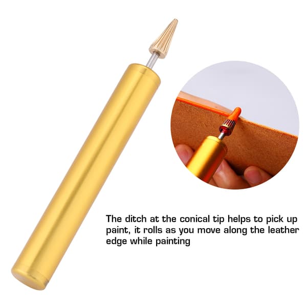 Leather Craft Edge Paint Oil Pen Applicator DIY Tool Yellow