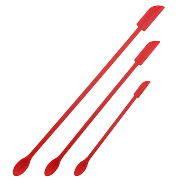 Sauce Scraper Set 3-Piece Cooking Spatula - 3-Piece Set - Red