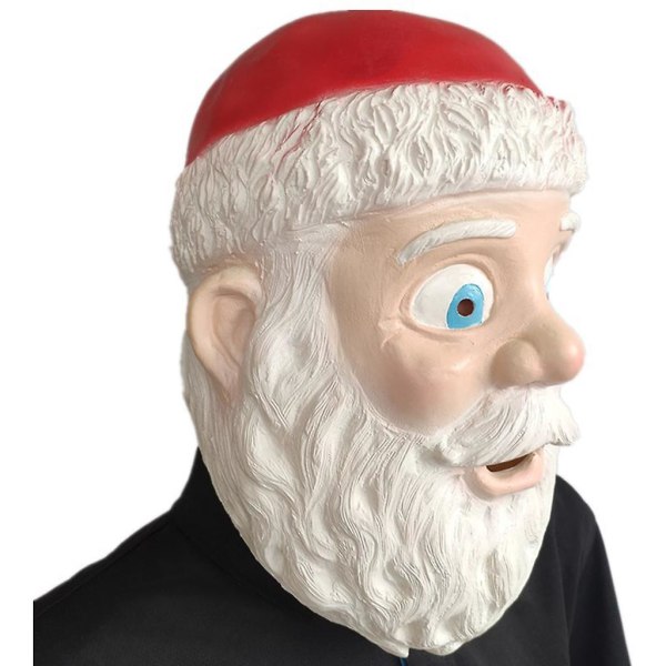 Full Face Santa Mask Rolig juldekor Maskerad Cosplay Prop