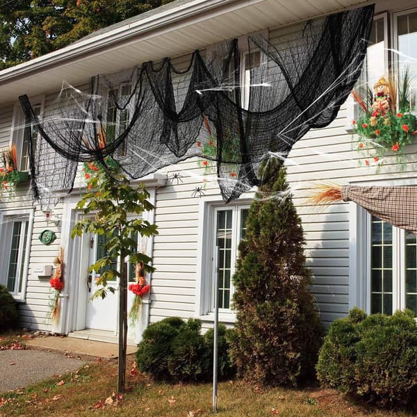 Halloween gaze sort spundet garn Ghost Festival polyester bomuld D