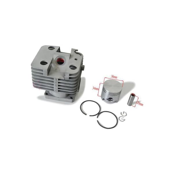 Piston Kit for MS170 MS180 018 017 Chainsaw Engine, Replaces Part Number 1130 030 2004 and Includes Circlip and Piston Ring Set.