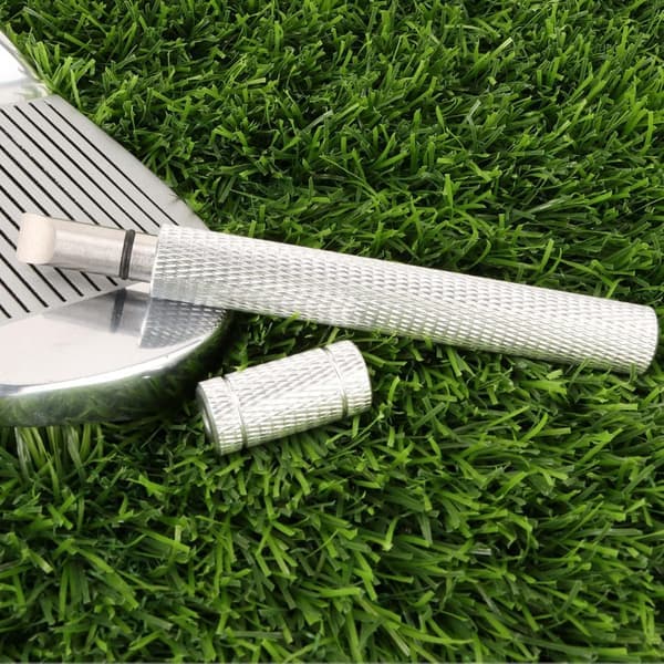 Golfkølle Groove Sharpener, Regrooving Værktøj og Renser til Wedges & Jern - Generer Optimal Backspin - Egnet til U & V-riller Sølv Sølv Silver
