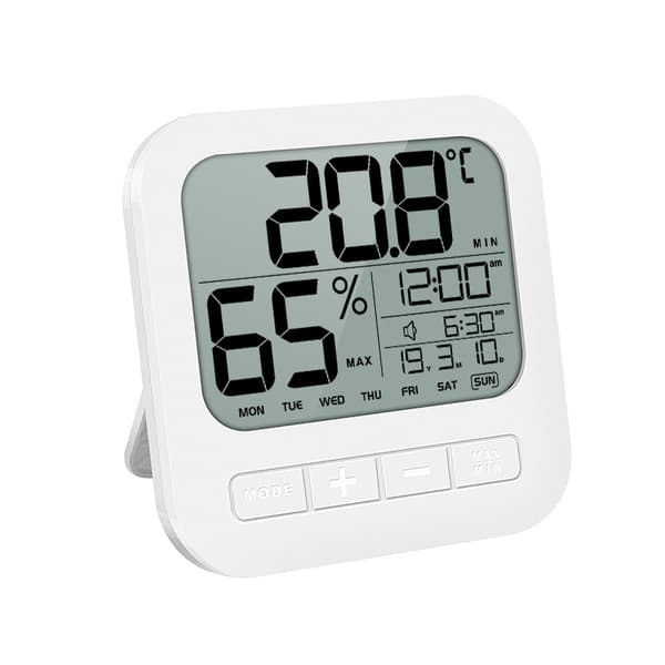 Digital Bingo Radio-Controlled Alarm Clock with Temperature Display