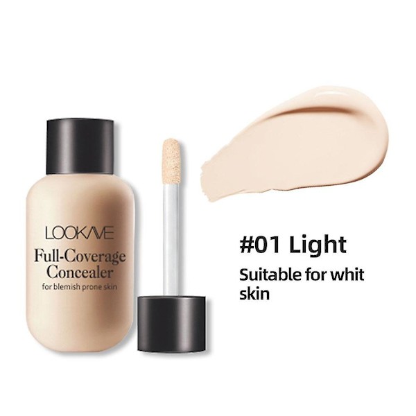 Full Coverage Liquid Concealer Cream Makeup 12ML Face Foundation Waterproof Light Light