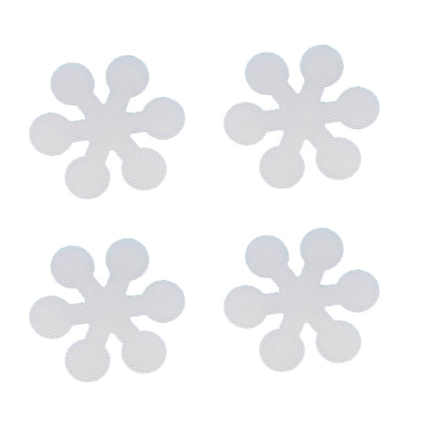 20 st Halkskyddstejp Halkfria Duschremsor Badkar Halkskyddstejp Snöflinga Golvdekaler Snöflinga Halkskyddsetikett Vit 8x8cm