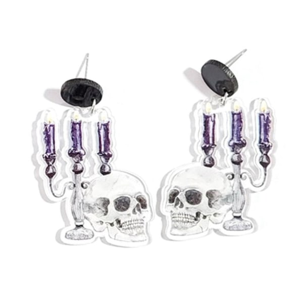 Stil 4Halloween øredobber for kvinner Halloween Hoop øredobber Skull/Ghost/VinglassStyle 4