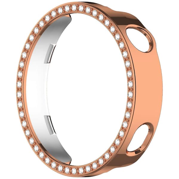 Single Row Diamond Half Coverage Hollow PC Watch Protective Case for Huawei Watch GT 6 41mm Rose Gold Rose Gold