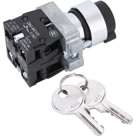 ZB2-BE101/102C Key Switch with Twist Lock and Automatic Reset
