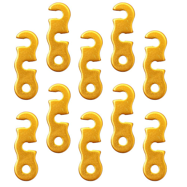 10 stk Telttoustrengfeste Slitesterk Telttoustrengspenne (tilfeldig farge)Assortert farge4.3X1.5X0.2cm