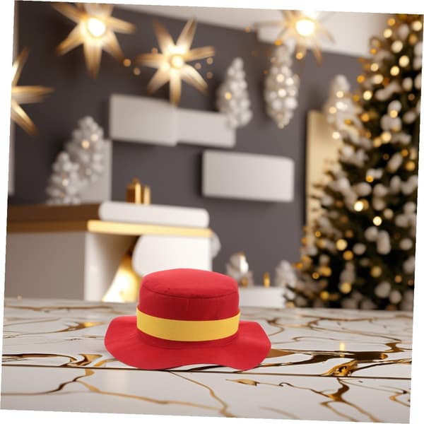 Scene Performance Hat, Allsidig Rekvisitt for Jule- og Halloweenfester, Stilig Hatt med Flat Brem