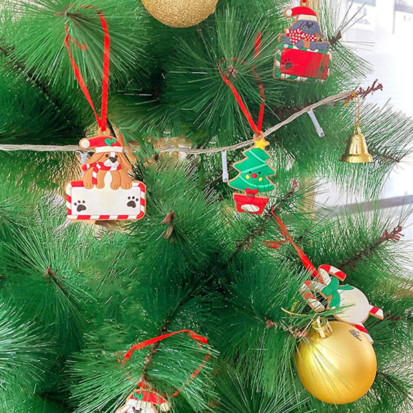 12 stk. Juletræspynt Julefest DIY Hængende Pynt Hvalpevedhæng