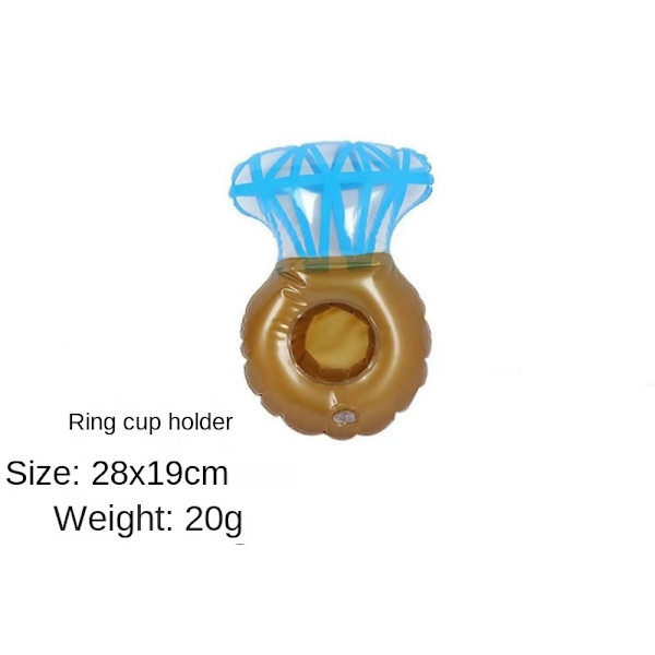 Oppustelig Drikkeholder 6-pak Pool Flyde Drikkeholdere Kop Flydere til Sommer Pool Party - Oppustelig Holder Ring Oppustelig Drikke