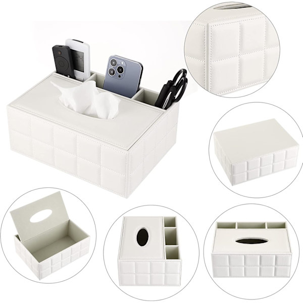Servettbox i PU-läder - Rektangulär - Multifunktionell