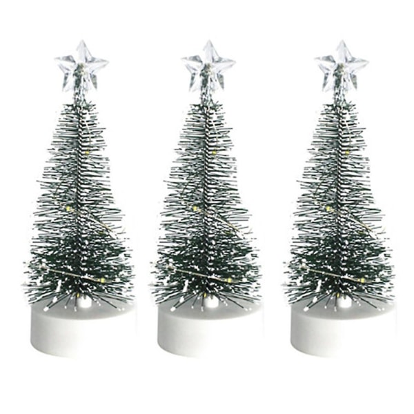 Mini kunstigt juletræ Hjemmekontor Udendørs Have Yard Dekoration Trompet