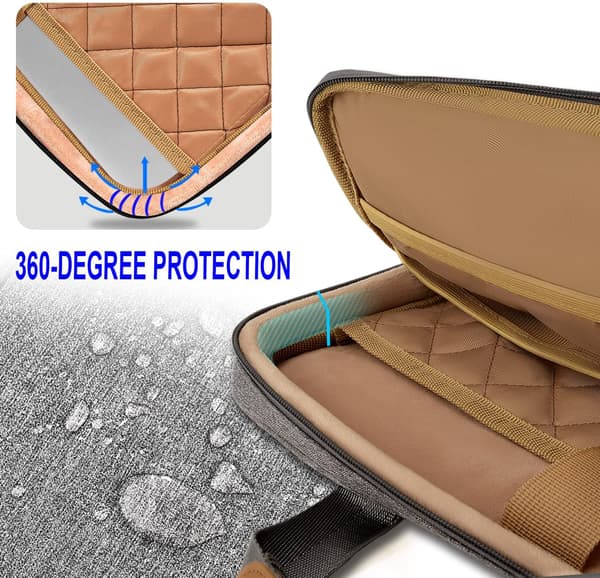 15.6-inch Expandable Protective and Recyclable Sleeve/Laptop Case with Accessory Pocket Grey grey