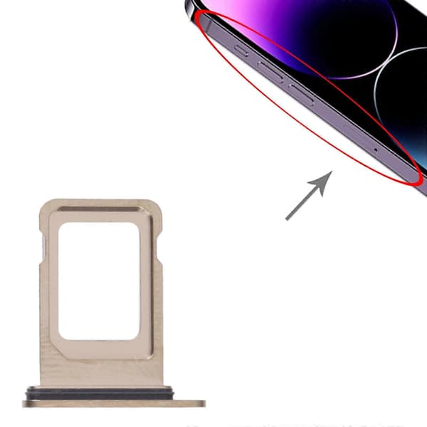 SIM-kortskuff for iPhone 14 Pro Max Gull Gold