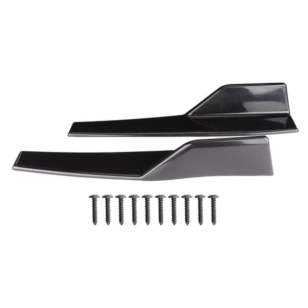 Par Universal Sideskørt Rocker Splitter Sidespoiler Vinge Diffuser Karosseri Kit Blank Sort 17.7x3.3in