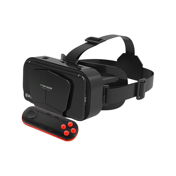 Vr Virtual Reality-briller til 4,7-7 tommer mobiltelefoner med beskyttelsesbriller Egnet til film med fjernbetjening Black