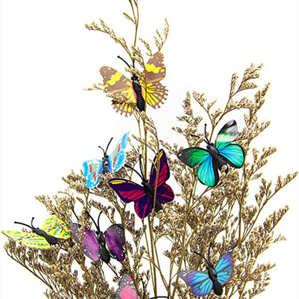 50 Stykker Butterfly Papirklips - Papirklips Butterfly Form Papirklips Små Farvede Papirklips til Kort