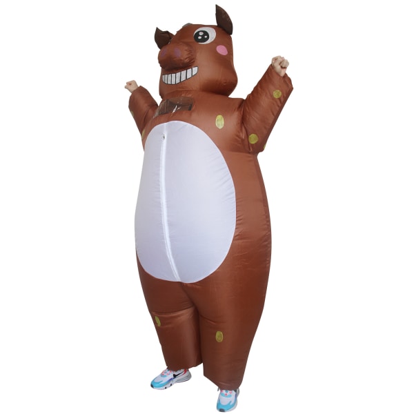 Inflatable Wild Boar Costume Air Blow Up Full Body Costumes Suit Fancy Dress Funny Jumpsuit for Halloween Cosplay Party