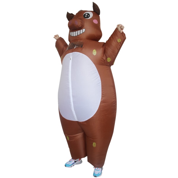 Oppblåsbar Villsvin Kostyme Luft Oppblåsbar Helkropps Kostyme Dress Morsom Jumpsuit for Halloween Cosplay Party