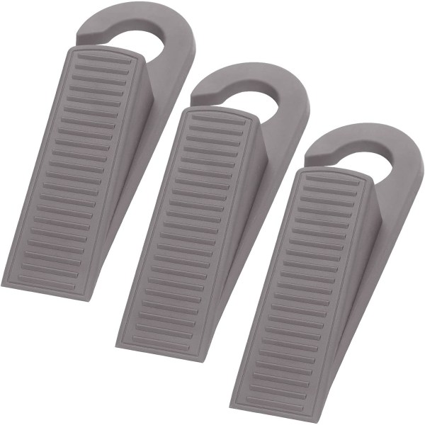 1 pakke (grå) gummikroktype dørstoppere 1 tomme tykk dørstopper fungerer på alle gulvoverflater, kontroller størrelsen på D