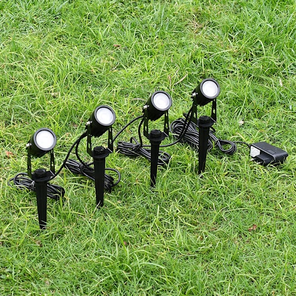 LED-maisemavalot, matalajännitteinen ulkokohdevalo tolpalla, lämmin valkoinen 6000K ulkokohdevalot puutarhaan pihalle