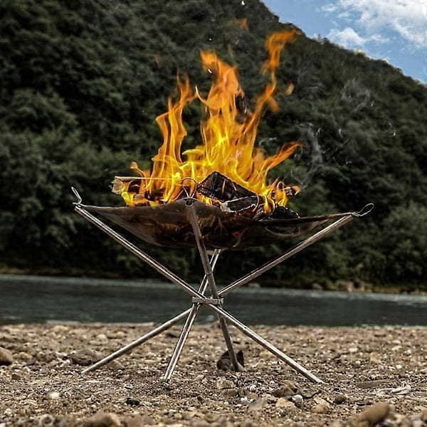 Bärbara eldstäder, hopfällbar eldkorg för camping, utomhuseldstad