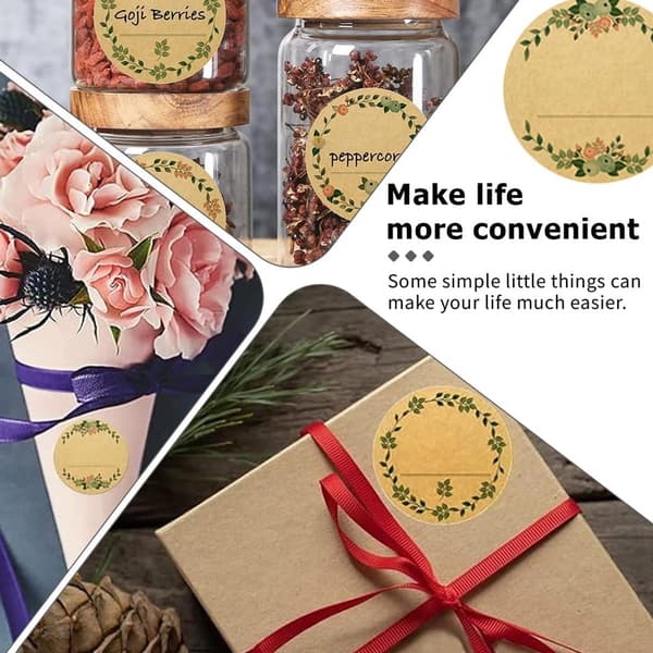 500 pcs - Labels - Jar Labels - Jam Labels - Gift Labels - Household Labels - 50 mm