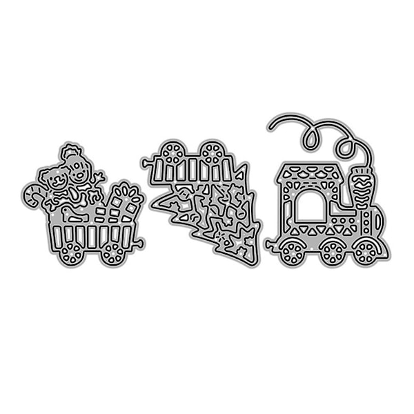 Julemand Snedmand Skæreform Juletog Metal Skæreform DIY Scrapbooking Kort