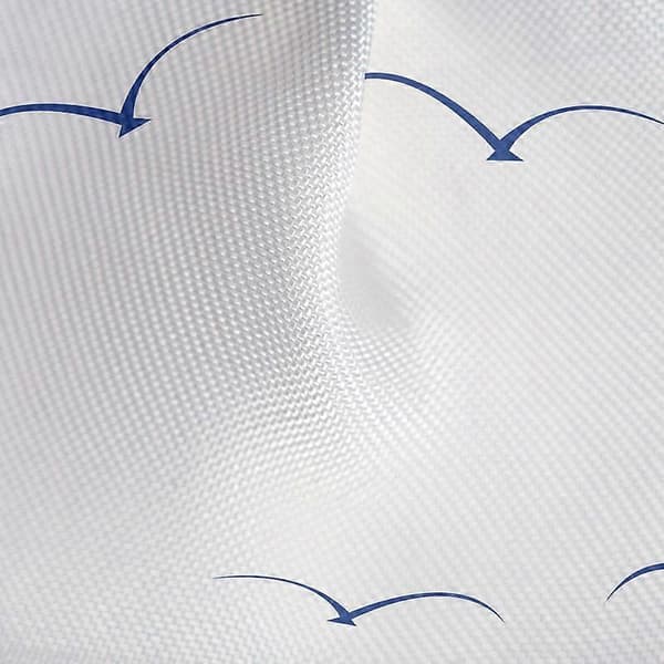 Duschdraperi 180x180cm Vattentät Textil Polyester 12 Ovala Ringar