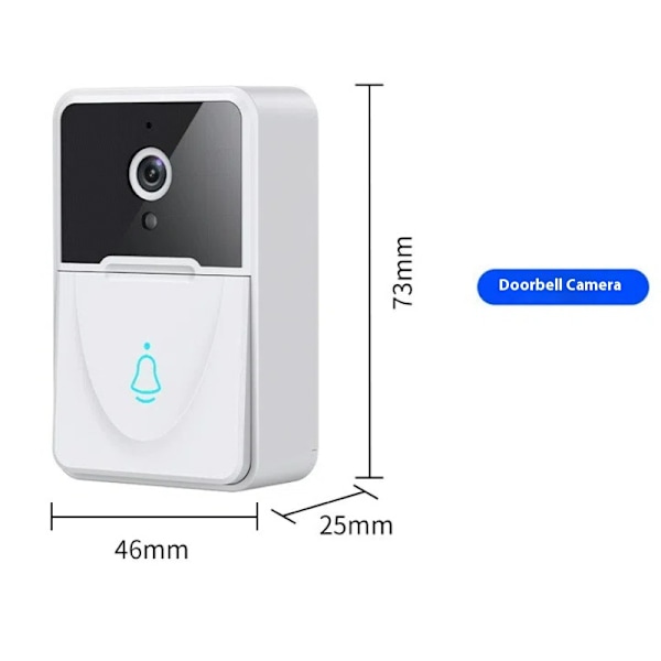 Hvid dørklokke, indendørs kablet dørklokkealarm, hjemmedørklokke til hjemmekontorets adgangskontrolsystem (7,3 * 2,5 * 4,6 cm)