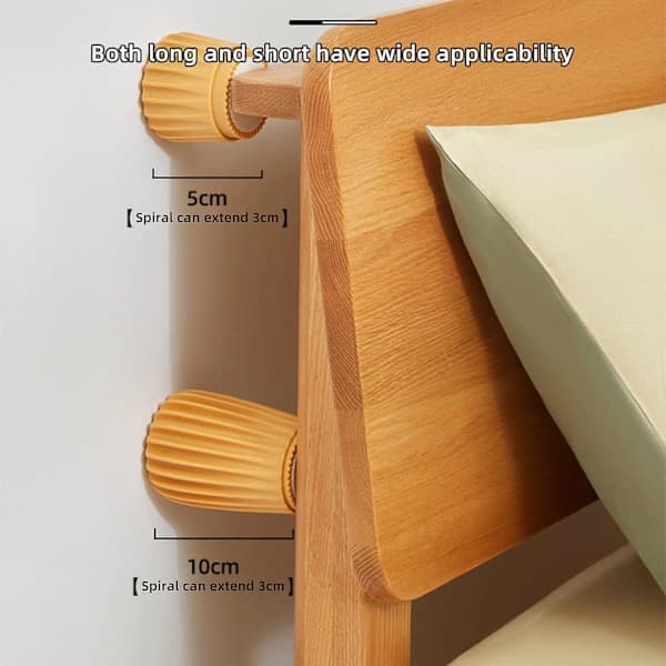 2 Pieces High Quality Bed Stabilizers Headboard Stoppers Adjustable Anti-shake Bed Frame Tool Orange
