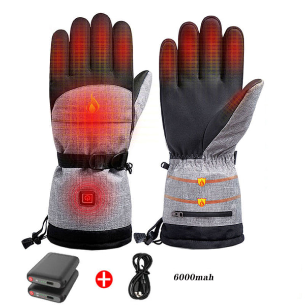 Elektriska batteriuppvärmda handskar för män och kvinnor, Utomhus inomhus batteridrivna handvärmare handskfodrar för klättring Hej