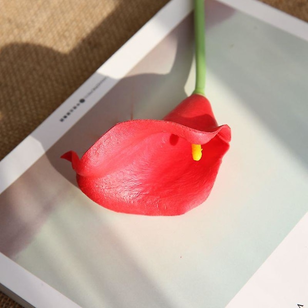Mini Calla Lily Huang Rui Utenrikshandel Hjem Imitasjon Blomst Kunstig Blomst Bryllup Calla Lily Bryllupsblomst Kunstig Real Touch Latex Blomst Hjem Vi