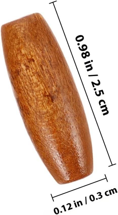 Ovala träpärlor 50 st brun lönnträ 8,5x22 mm med 2,5 mm hål