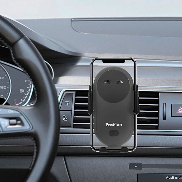Puhelinteline Autoon Auton Puhelinteline Auton Puhelinteline Puhelimen Jalusta Auton Puhelin Auton Teline Musta 13.5X7.2CM