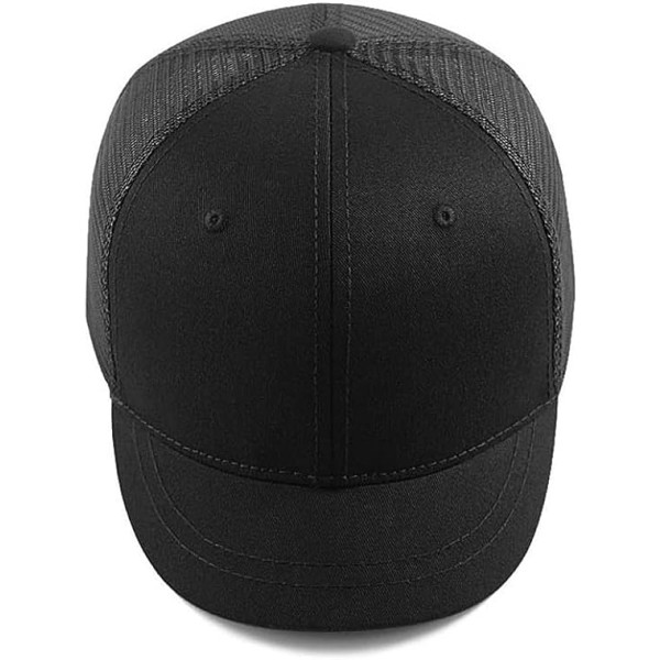 3stk Short Bill Hat Plus Size Mesh Baseball Cap Sommer åndbar Trucker Hat med kort skygge Sport Løbehat