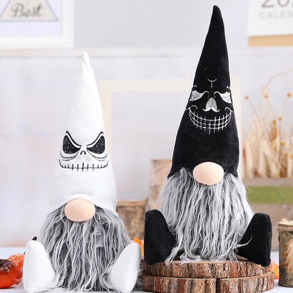 Halloween-tomte Handgjord Tomte Svensk Tomte Sittande Nisse Skandinavisk Tomte Ornament Borddekoration Present Orange