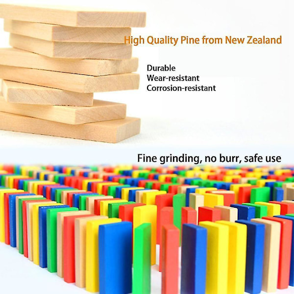 120 Palaa/Sarja Sateenkaari Dominopeli Rakennuspalikat Puzzle Puulelut Varhainen Oppiminen Dominopeli Koulutuslelu Lahja Lapsille 120 PCS Domino