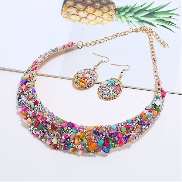 Rhinestone-kaulakoru Kultametalli Naisille Statement-kaulaukset Korut Asusteet Sarjat