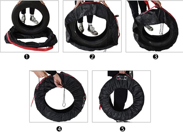 (Diameter 80 cm) 4-pakning dekkdeksler 19-23 tommer vanntett reservedekk-FF-