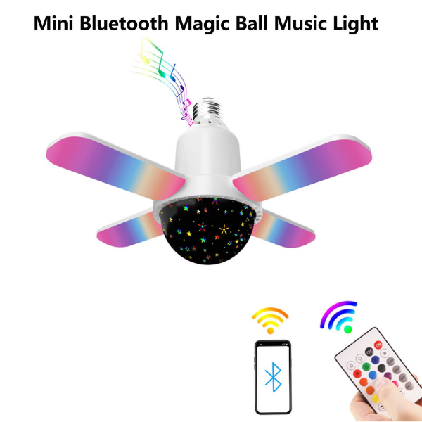 Smart Vandtæt Loftslampe Led Musik Loftslampe, med Bluetooth Højttaler Dæmpbar Rgb Farve Chan White