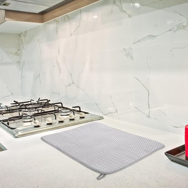 Drying Pad Water Absorbent Microfiber Mat Non-Slip Heat Resistant Microfiber Kitchen Dish Mat