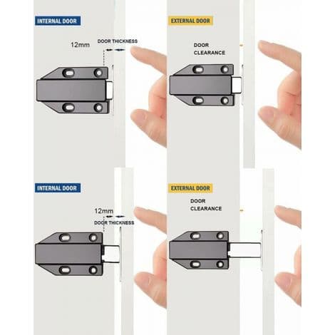 Push-to-Open Magnetic Catch, 4-Piece Push Open Damper for Cabinet and Drawer Systems, Black