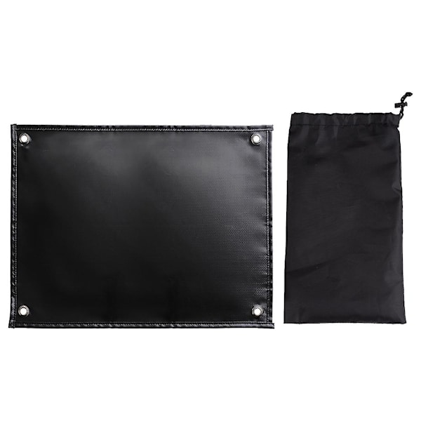 Utomhusgrill Liten Gasgrill Eldstad Matta Grillfilt Camping Brandsäker Filt Platt Gasmatta Svart Black 60x52cm